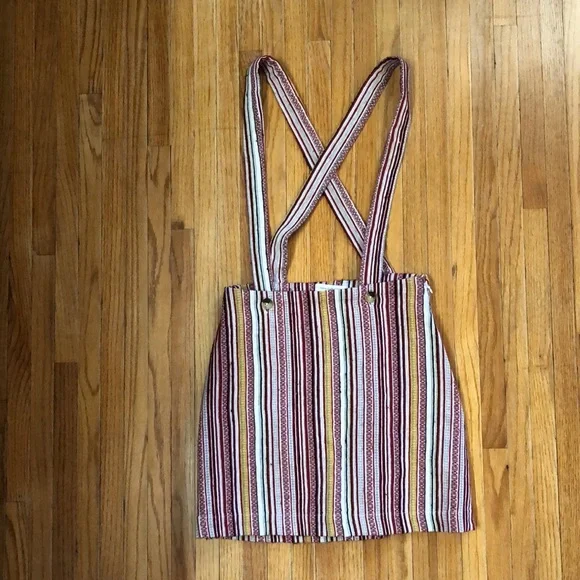 NWT Urban Outfitters striped jumper overall skirt size S - Picture 3 of 11
